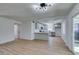 Open floor plan showcasing a contemporary kitchen with stainless steel appliances at 212 View Dr, Las Vegas, NV 89107
