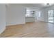 Open-concept living room flows into kitchen and features modern flooring at 212 View Dr, Las Vegas, NV 89107