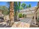 Back patio featuring a trellis with string lights providing shade at 2770 La Casita Ave, Las Vegas, NV 89120