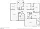 Detailed floor plan showcasing the layout of the bedrooms, bathrooms, closets, office, and living room at 3738 Amber Lantern Cir, Las Vegas, NV 89147