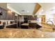 Stylish kitchen featuring an island, modern appliances, and ample counter space for culinary endeavors at 3738 Amber Lantern Cir, Las Vegas, NV 89147