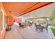 Spacious covered patio for outdoor dining and living in the backyard at 4045 N Chieftain St, Las Vegas, NV 89129