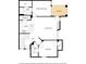 Floor plan featuring bedrooms, kitchen, and living spaces with a balcony at 5855 Valley Dr # 2130, North Las Vegas, NV 89031