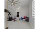 Exercise room with ceiling fan, and an array of workout equipment at 5953 Yellow Ridge Ave, Las Vegas, NV 89131