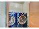 Laundry room featuring a modern washer and dryer at 7066 Burcot Ave # 59, Las Vegas, NV 89156