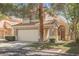 Charming two-story home with a well-manicured front lawn and a two car garage at 9308 Pitching Wedge Dr, Las Vegas, NV 89134