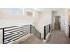 Upstairs landing with modern railing with lots of natural light at 9308 Pitching Wedge Dr, Las Vegas, NV 89134