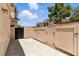 Enclosed patio with high fencing ensuring privacy and security at 9572 Belle Rich St, Las Vegas, NV 89123