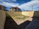View of the backyard with a block wall at 1739 N Lamont St, Las Vegas, NV 89115