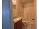 Bathroom featuring a white vanity, tile flooring, and a walk-in shower at 1739 N Lamont St, Las Vegas, NV 89115