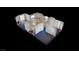 3D floorplan showcasing the layout of the home, including bedrooms and living spaces at 1920 Lirio Way, Las Vegas, NV 89108