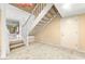 Staircase with carpeted steps and a white banister leading to the upper level at 226 Dalmatian Ln, Las Vegas, NV 89107