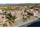 Aerial view of a single-Gathering home showcasing desert landscaping and tile roof at 2508 Faiss Dr, Las Vegas, NV 89134