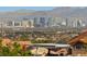Enjoy amazing mountain and city views from the backyard of this property at 2508 Faiss Dr, Las Vegas, NV 89134