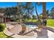 Inviting pool area with a seating area and well-maintained landscaping at 2961 Augusta Dr, Las Vegas, NV 89109