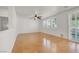 Spacious bedroom featuring shuttered windows and concrete floors at 4036 W Bird Man Ln, North Las Vegas, NV 89084