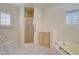 Bright bathroom with a bathtub and glass shower at 439 Columbia Ct, Boulder City, NV 89005
