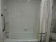 Full bathroom with shower and tub combo at 4950 Burnham Ave, Las Vegas, NV 89119
