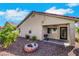 Covered patio with door to home plus fire pit at 6035 Shadow Oak Dr, North Las Vegas, NV 89031