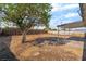 This spacious backyard features mature trees, a covered patio, and a large plot at 6444 Bannock Way, Las Vegas, NV 89107