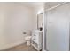 Modern bathroom features clean lines, a sleek vanity, and glass enclosed shower at 6444 Bannock Way, Las Vegas, NV 89107