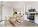 Eat in kitchen featuring stainless appliances and modern cabinetry at 6444 Bannock Way, Las Vegas, NV 89107