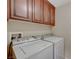 Laundry room featuring cabinets above and side-by-side washer and dryer at 7856 Carysford Ave, Las Vegas, NV 89178