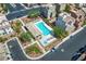 Aerial view of community pool, spa, and park with easy access from neighborhood homes at 10733 Red Badge Ave, Las Vegas, NV 89166