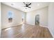 Bright bedroom features ample natural light and an attached bathroom with a glass shower at 1800 Huckleberry St, Pahrump, NV 89048