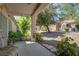 Covered patio with view of the backyard landscaping at 2541 Desert Glen Dr, Las Vegas, NV 89134