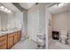 Bathroom featuring double sinks and a large closet at 2555 Hampton Rd # 5104, Henderson, NV 89052