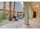 Charming courtyard featuring seating, landscape, string lights, and beautiful architecture at 2555 Hampton Rd # 5104, Henderson, NV 89052
