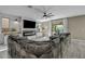 Inviting living room featuring a modern fireplace and comfortable seating at 3195 Hazy Hills Ave, Henderson, NV 89052
