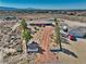 Aerial view displays the long driveway that leads to the well-maintained home at 3251 S Parkridge Ave, Pahrump, NV 89048