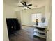 Bedroom featuring ceiling fan, and a desk at 3508 Harbor Tides St, Las Vegas, NV 89147