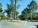 Street view of a roundabout in a lushly landscaped community at 3508 Harbor Tides St, Las Vegas, NV 89147