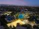 The community features a large pool, waterslide, tennis court, basketball court, parking, and a view of the Las Vegas strip at 352 Angels Trace Ct, Las Vegas, NV 89148