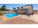 Well-maintained backyard features a swimming pool, patio, and low-maintenance landscaping at 3748 Silent Hill Dr, Las Vegas, NV 89147
