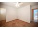 Bedroom with ceiling fan and neutral walls at 3790 W Moberly Ave, Las Vegas, NV 89139