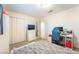 Bedroom offers a comfortable bed and a well-equipped workspace at 409 Antelope Way, Las Vegas, NV 89145
