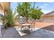 Front patio area showing outdoor seating and landscaped features for relaxation at 409 Antelope Way, Las Vegas, NV 89145