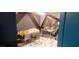 View of the staging and decorated bedroom at 5068 Killarney St, Las Vegas, NV 89122