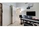 This bedroom features a keyboard, sliding door closet, and digital clock at 7019 Shadow Crest Dr, Las Vegas, NV 89119