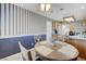 Charming dining area with a wooden table set for four, adjacent to the kitchen at 7019 Shadow Crest Dr, Las Vegas, NV 89119