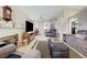 Inviting living room featuring a fireplace, TV, and comfortable seating for relaxation and entertainment at 7019 Shadow Crest Dr, Las Vegas, NV 89119
