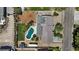 Aerial view of the property highlighting the pool, horse area, and overall layout of the land at 7675 Butterscotch Ct, Las Vegas, NV 89131