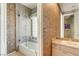 Cozy bathroom features modern fixtures, glass shower, and marble counters at 7889 Rancho Mirage Dr, Las Vegas, NV 89113