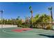 Outdoor basketball court within a community, surrounded by palm trees and well maintained landscaping at 907 Gallery Course Dr, Las Vegas, NV 89148