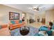 Spacious living room with an open layout, stylish decor, and plenty of natural light at 9715 Aleutian St, Las Vegas, NV 89178