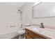 Bathroom featuring a shower-tub combo, vanity with granite countertop, and modern faucet at 2251 Wigwam Pkwy # 424, Henderson, NV 89074
